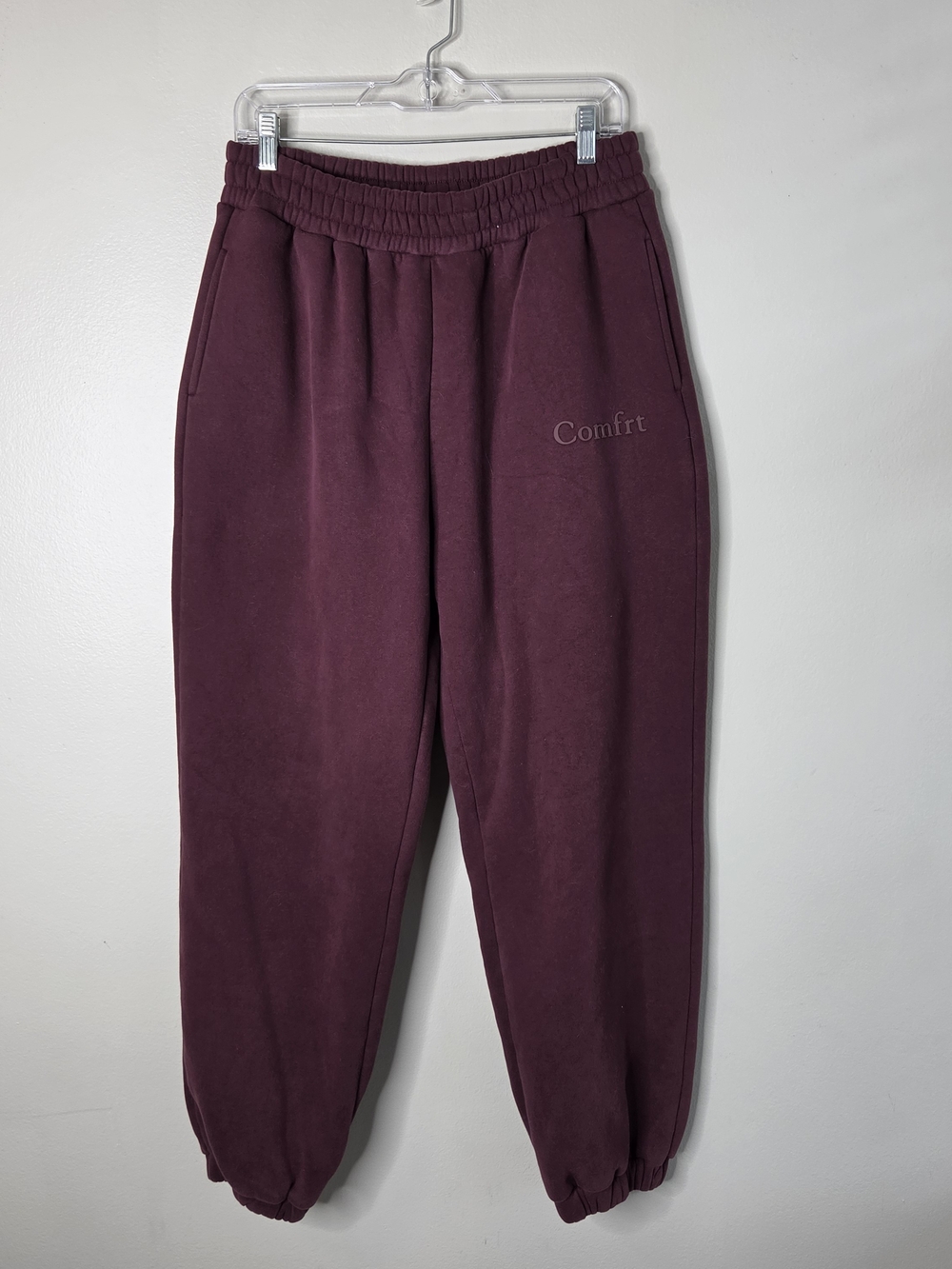 Comfort Branded Maroon Jogger Pants for Women